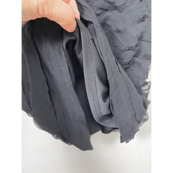 Tadashi Collection 100% SILK contrast blk Sheath dress sz 12‎ - Picture 12 of 12